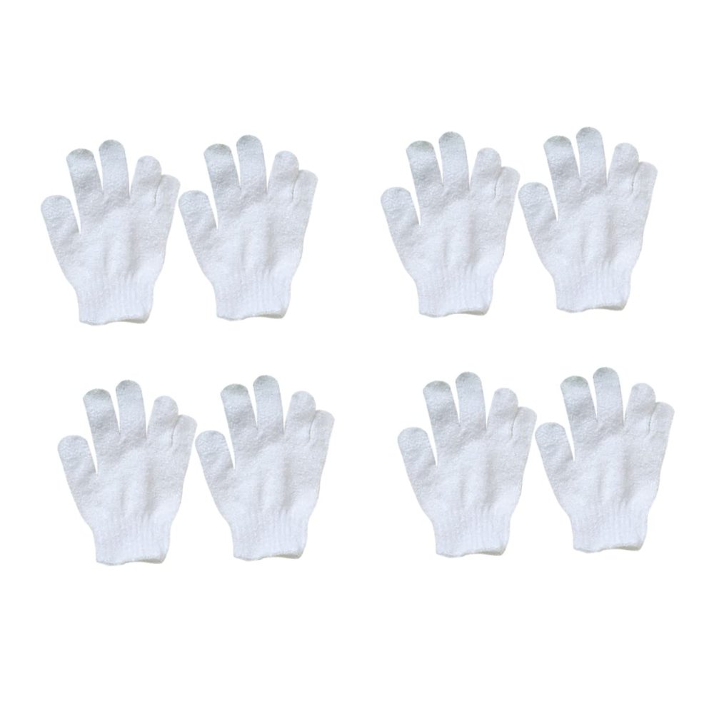 JUMPLAWN 8Pcs Colorful Bubble Bath Shower Gloves Set Soft Exfoliating Towels for Easy to Color for Gentle Skin Cleansing