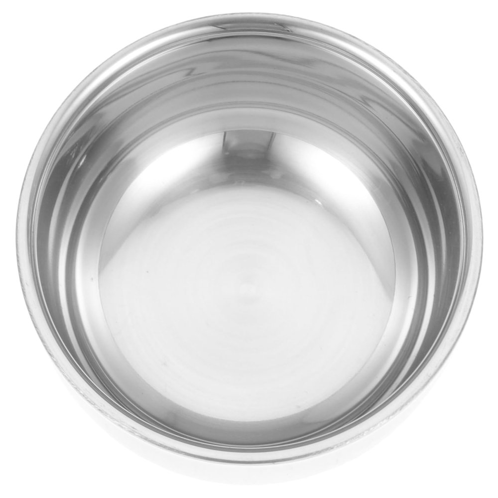 Holibanna Stainless Steel Shaving Bowl Brush Large Round Shaving Cup for Men Portable for Easy Lathering for Home Use and Travel
