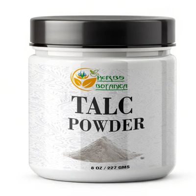 Herbs Botanica Talcum Powder for Women & Men 8 oz Fine Talc Powder, Ideal for Body Freshness, DIY Cosmetics, Personal Care, and Craft Use Smooth Texture & Unscented Formula