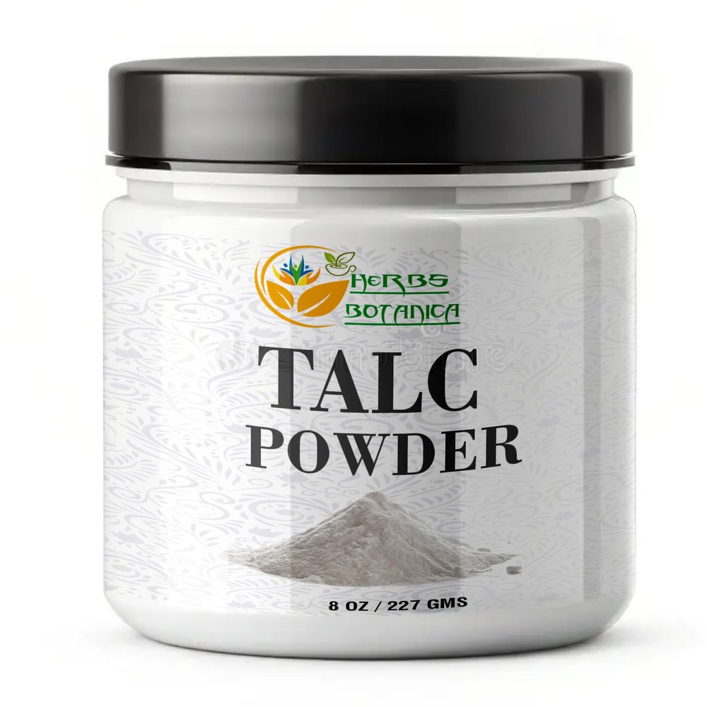 Herbs Botanica Talcum Powder for Women & Men 8 oz Fine Talc Powder, Ideal for Body Freshness, DIY Cosmetics, Personal Care, and Craft Use Smooth Texture & Unscented Formula