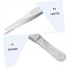 Beaupretty Stainless Tip Tweezers for Eyebrow Facial Hair Removal Ergonomic Grip for Men Women Grooming Tool for Home Travel view 3