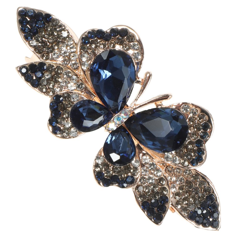 ARTSEWPLY Rhinestone Butterfly Hair Clip for Women Sparkly Spring Barrette Jeweled Hair Accessory for Weddings and Special Occasions