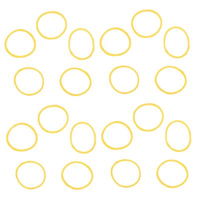 EXQUIMEUBLE 1Bag Hair Salon Heat Resistant Rubber Bands of Yellow Hairdressing Supplies for Home Salon Use Durable Elastic Hair Styling Tools for Women