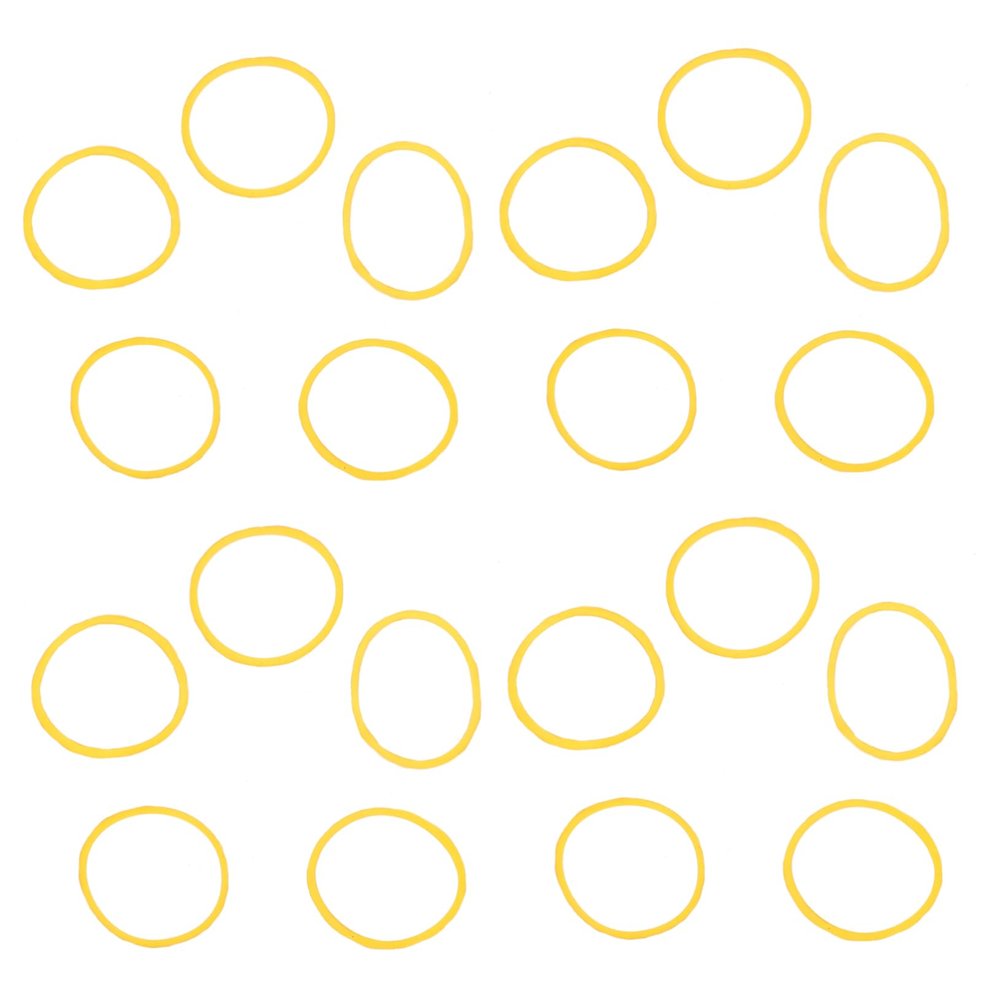 EXQUIMEUBLE 1Bag Hair Salon Heat Resistant Rubber Bands of Yellow Hairdressing Supplies for Home Salon Use Durable Elastic Hair Styling Tools for Women