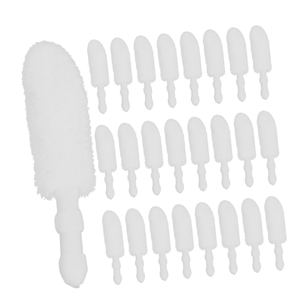BELLIFFY 500Pcs Disposable Flocking Lip Brush Heads for Lipstick and Lip Gloss Application Soft Makeup Brush Replacements for Professional Lip Makeup