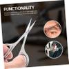 Beaupretty Stainless Steel Beauty Scissors Set 3-Piece Facial Hair Trimming Tools for Eyebrows Beards and Nose Hair Precision Grooming Scissors for Men and Women view 3