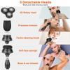5 in 1 Electric Razor Shaver Rechargeable Cordless Head Beard Trimmer Shaver Kit Ipx6 Waterproof Dry Wet Grooming Kit, 3D Rotary Blade view 3