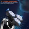 5 in 1 Electric Razor Shaver Rechargeable Cordless Head Beard Trimmer Shaver Kit Ipx6 Waterproof Dry Wet Grooming Kit, 3D Rotary Blade view 4