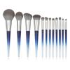 12 Cone Bevel Tail Handle Makeup Brush Set, Gradient Handle Loose Powder Eye Brush Tool view 1
