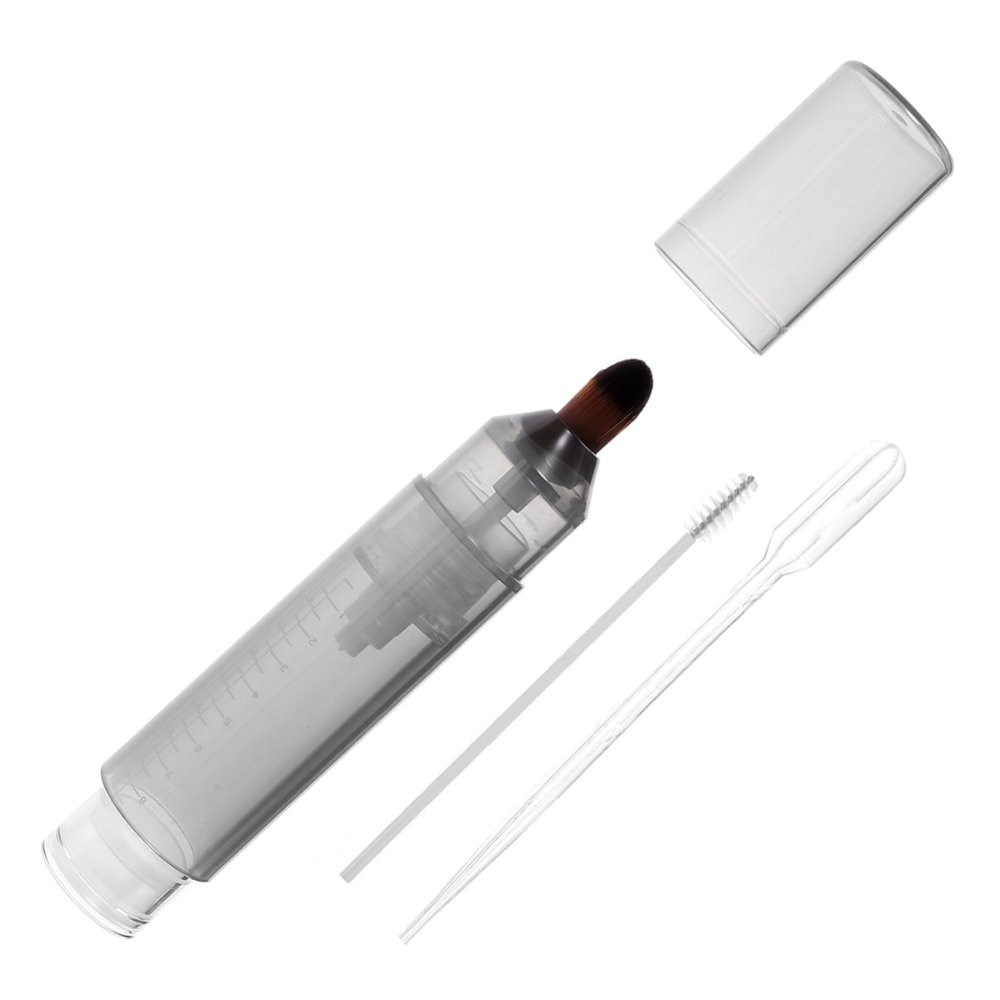 LOLIPPYY Scalp Applicator Comb Transparent Hair Oil Applicator with Dropper Cleaning Brush for Hair Serums Easy Operation for Absorption