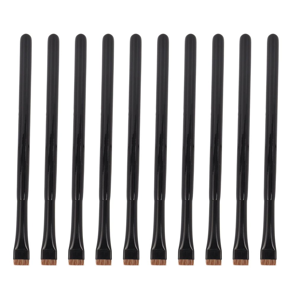 10pcs Super Thin Eye Brush | 0.06mm Flat Head for Accurate Lines | Brow/Eye Makeup Tool | Soft Hair & Ergonomic Handle | Present for Makeup Lovers