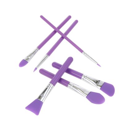 DECORNIJIA 6Pcs Silicone Makeup Brush for Women Practical Facial Mask Applicator with Smooth Handle for Foundation Eyeliner and Eyeshadow for Makeup Lovers