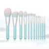 12 Pieces Of Light Wood Handle Makeup Brush Set, Powder Brush, Eye Brush, Makeup Tool view 1