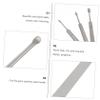 BATHVEVE 5Pcs Dead Skin Forks Kit Professional Cuticle Trimmer for Nail Art and Pedicure Tools Durable Finger Care Accessories for Salon Home Use Silver view 3
