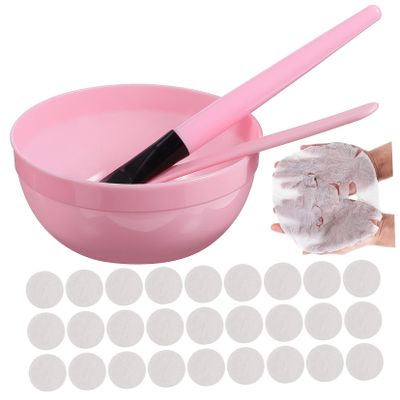 DECOMELODY Compressed Facial Mask Tool Set 1 Set DIY Mixing Bowl Brush Scraper for Skincare for Home Use and Facial Treatments