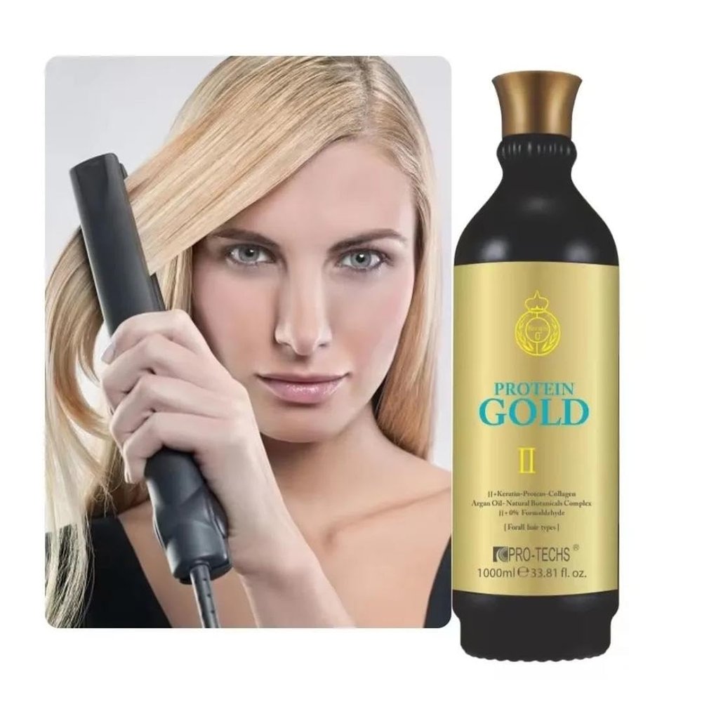 Brazilian Keratin Formaldehyde Free GOLD Protein For All Hair Types 1000ML/ 33.8 oz