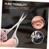 EXQUIMEUBLE 3Pcs Makeup Scissors Set Stainless Steel Grooming Tools for Hair and Beard Trimming Includes Sharp Curved Rounded Tip Scissors for Eyebrow and Facial Hair Care view 3