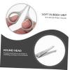EXQUIMEUBLE 3Pcs Makeup Scissors Set Stainless Steel Grooming Tools for Hair and Beard Trimming Includes Sharp Curved Rounded Tip Scissors for Eyebrow and Facial Hair Care view 4