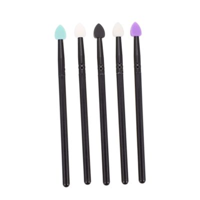 OUNONA Silicone Eyeshadow Brush Set 5 Pcs Makeup Tools for Shimmering Powder Application Soft and Versatile for Eye Makeup Suitable for Skin Types