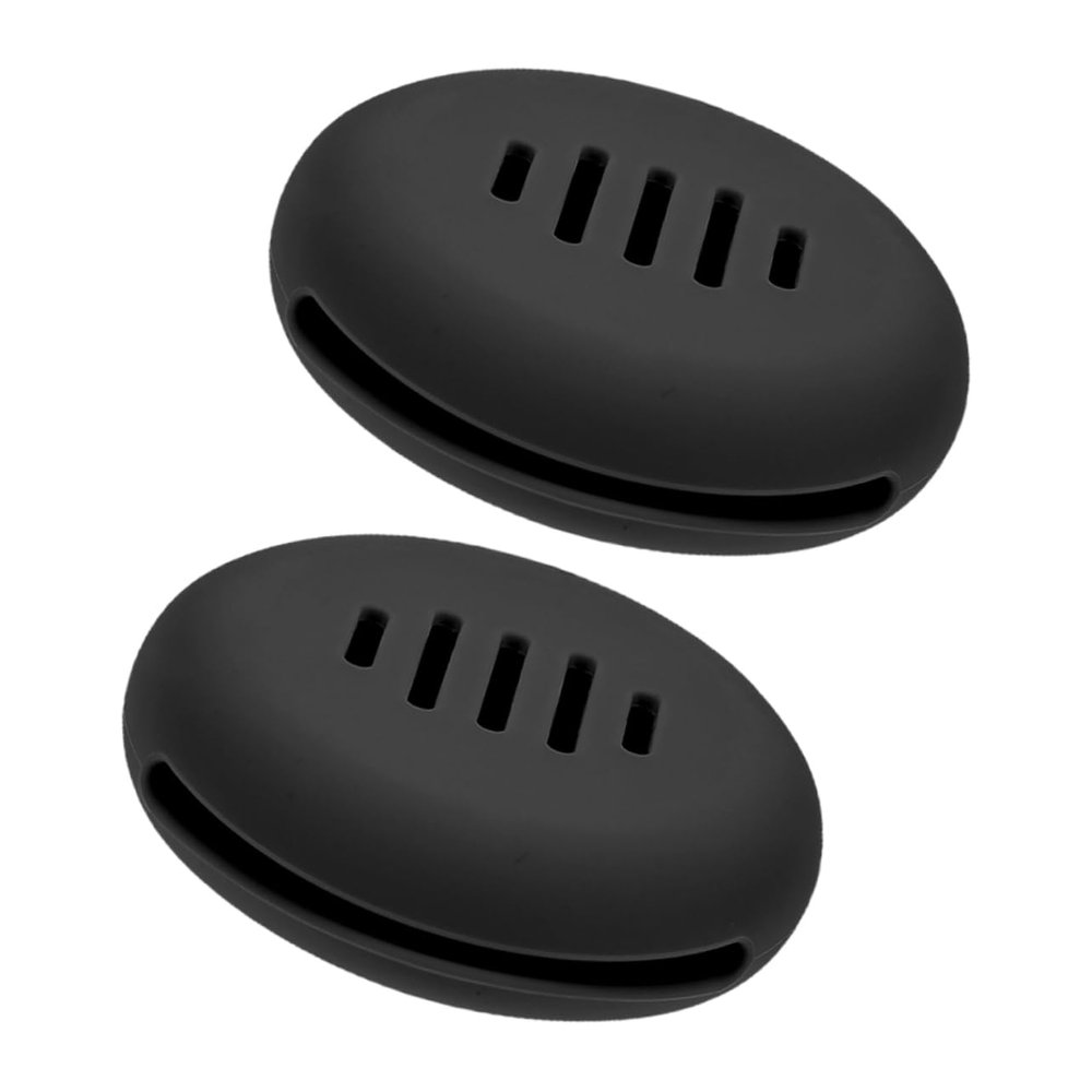 Beaupretty 2Pcs Silicone Makeup Sponge Holder Portable Makeup Sponge Case Breathable Storage for Travel Essentials Black for Organizing Beauty Tools and Keeping Sponges Ready