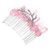 Beaupretty Natural Crystal Bridal Hair Comb with Teeth Clamp DIY Decorative Hairpiece for Weddings Brides Bridesmaids Flower Durable Wire Energy Infused Crystals view 1