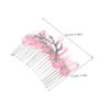 Beaupretty Natural Crystal Bridal Hair Comb with Teeth Clamp DIY Decorative Hairpiece for Weddings Brides Bridesmaids Flower Durable Wire Energy Infused Crystals view 2