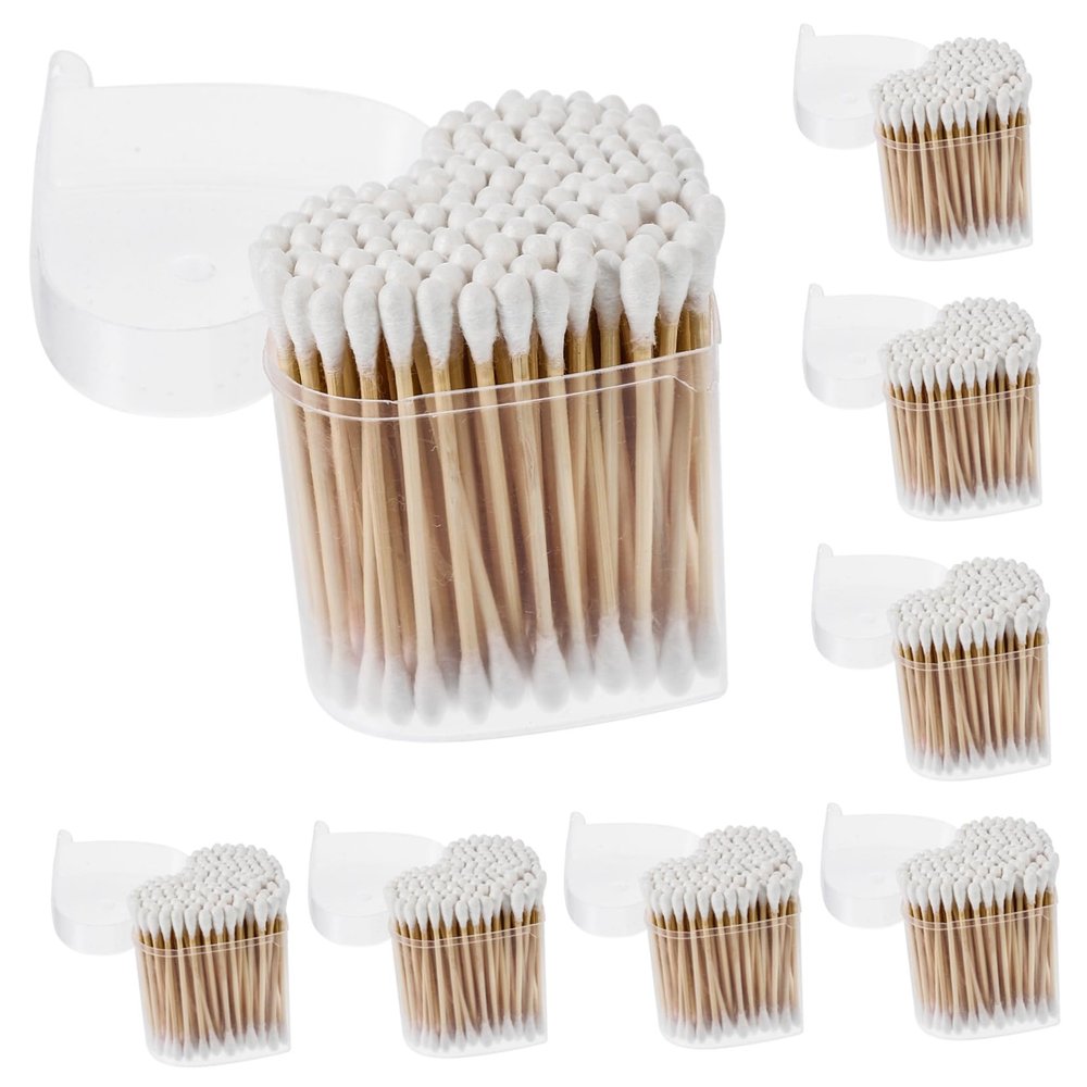 Ipetboom Disposable Cotton Swabs Long Tipped Eyelash Cleaning Sticks for Makeup Supplies Comfortable Efficient Design for Home and Professional Use