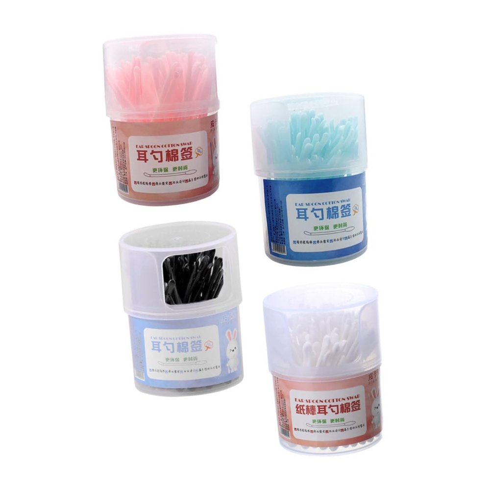 CALLARON Cotton Swabs with Ear Spoon for Household Cleaning Makeup Ear Cleaning Tools for Daily Use Cotton Buds