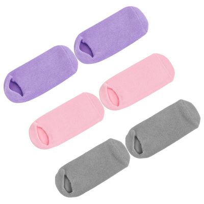 BESTYASH 3Pairs Moisturizing Foot Care Socks Slip Spa Gel Socks for Cracked Heels Soft Elastic for Home Foot Treatment