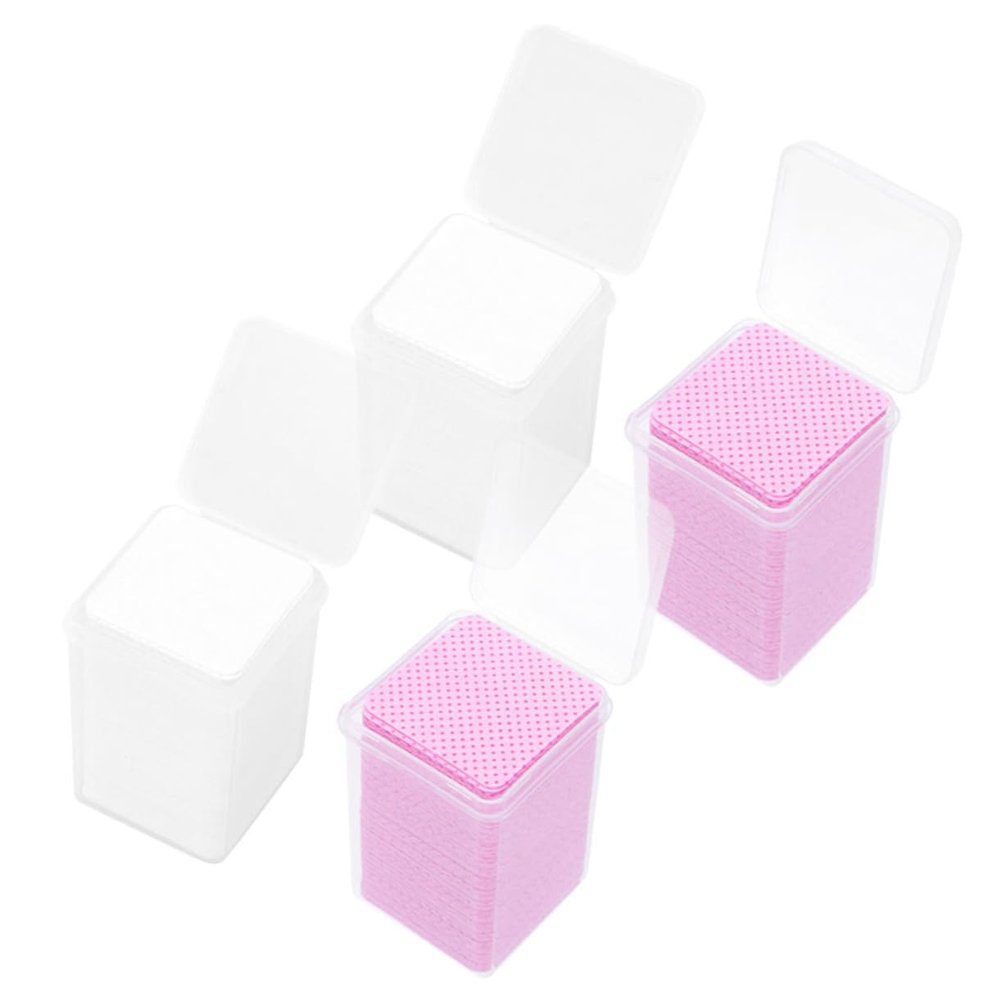 BAZEITFLOW Professional Glue Cotton Pad 200pcs Eyelash Extension Wiping Sheets for Salon Use Soft Absorbent Wiping Cloths for Eyelash Glue Remover