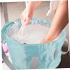ARTSEWPLY Portable Folding Foot Soaking Bucket 1-Piece Collapsible Foot Bath Basin for Camping Travel and Outdoor Use Lightweight Water Container Handles view 2