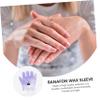 DEARMAMY Paraffin Wax Gloves Foot Wraps 2 Pairs Lavender Scented Moisturizing Therapy for Hands Feet view 3