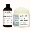 Bare Botanics Pure Sweet Almond Oil + Unscented Salt Scrub view 1