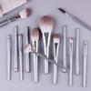 SOESFOUFU 14Pcs Makeup Brush Soft Powder Blush Foundation Brushes with Storage Bag for Daily Professional Use for Effortless Blending and Makeup Application view 3