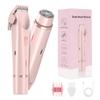 YZDJQX Bikini Trimmer for Women-2 in 1 Dual Head Electric Razors,IPX7 Waterproof Bikini Electric Shaver,Dry & Wet Use Painless Bikini Shaver,Pubic Hair Trimmer for Private Area & Body Hair, Pink view 1