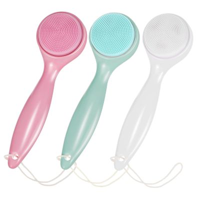 BATHVEVE 3Pcs Silicone Face Scrubber Manual Exfoliating Brushes for Deep Cleansing Ergonomic Design for Soft Bristles for Skin Care for Men and Women