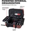 G&BPRO Backpack for Travel  Mid Size All-in-One Mobile Workstation with Extending Tray System  Hair Stylist & Durable Water-Resistant Bag (Brown/Leather With Black Zipper) view 4
