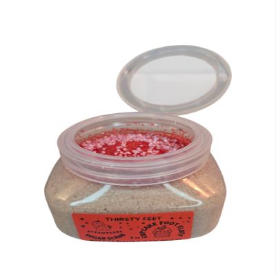 Strawberry Cupcake 8 oz Jar, Natural Foot Scrub for Dry Skin, Moisurizing Body Scrub, Hypoallergenic Exfoliant, Nourishing with Vitamins A, E, & F, For Men, Women, Girls, Boys, Birthday, Spa, Bath