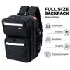 G&BPRO Backpack for Travel  Mid Size All-in-One Mobile Workstation with Extending Tray System  Hair Stylist & Durable Water-Resistant Bag (Black With White Zipper) view 2