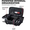 G&BPRO Backpack for Travel  Mid Size All-in-One Mobile Workstation with Extending Tray System  Hair Stylist & Durable Water-Resistant Bag (Black With White Zipper) view 4