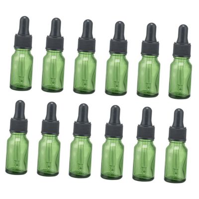 Ipetboom 12pcs Essential Oil Bottles Dropper Empty Refillable Glass Bottles for Oil