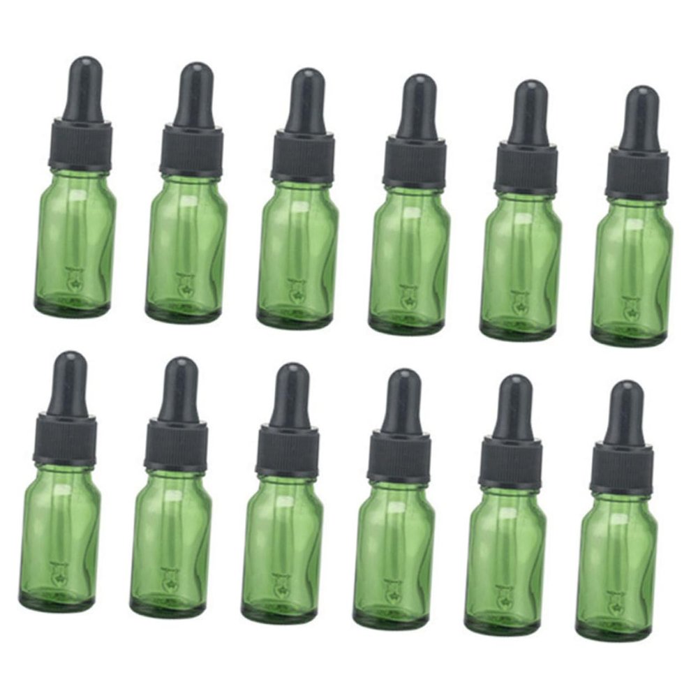 Ipetboom 12pcs Essential Oil Bottles Dropper Empty Refillable Glass Bottles for Oil
