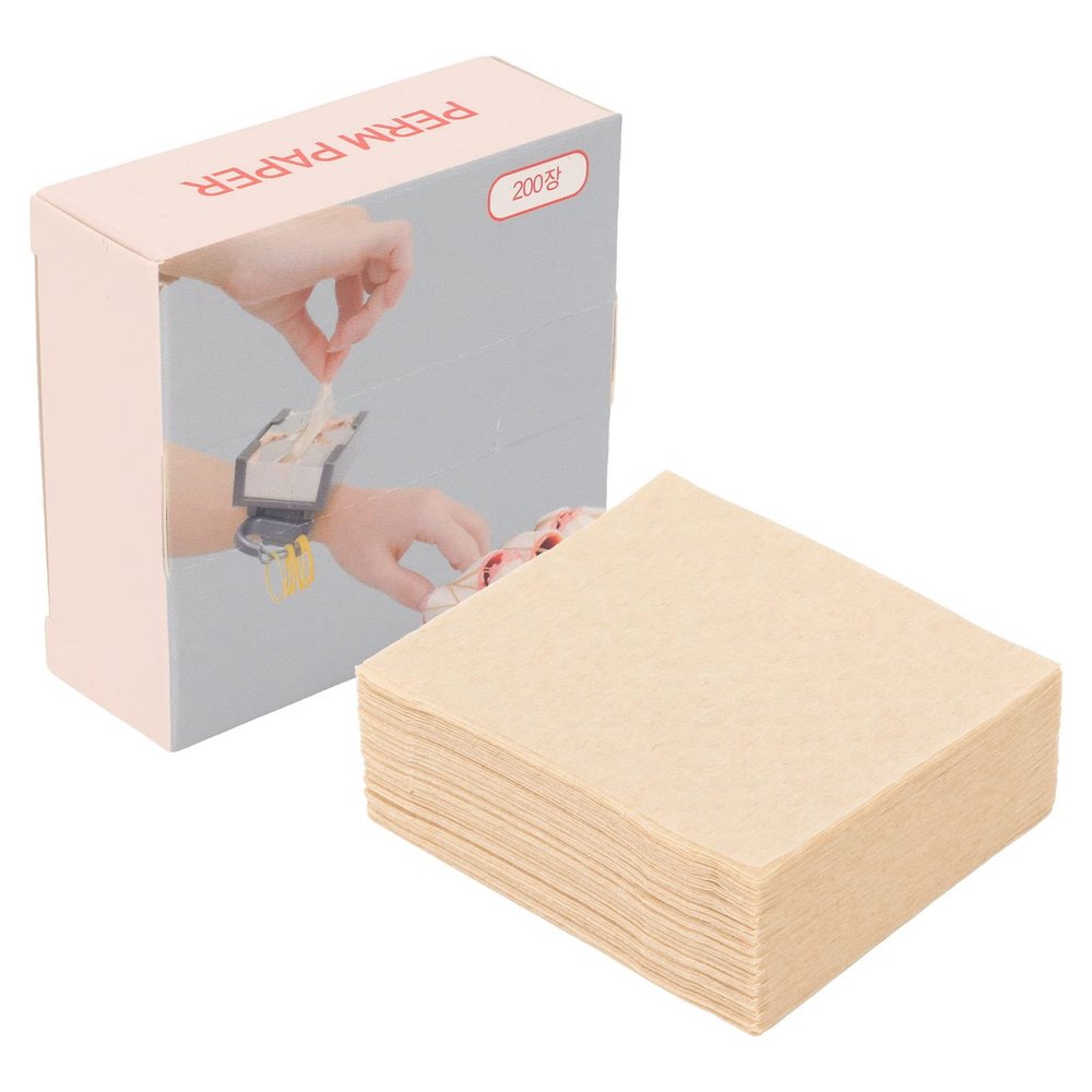 200 Sheet Disposable Hair Perm Paper, Salon Styling Curling Wrap, Ultrathin Perming End Wraps for Home & Professional Use