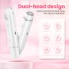 YZDJQX Bikini Trimmer for Women-2 in 1 Dual Head Electric Razors,IPX7 Waterproof Bikini Electric Shaver,Dry & Wet Use Painless Bikini Shaver,Pubic Hair Trimmer for Private Area & Body Hair,White view 3