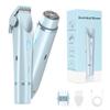YZDJQX Bikini Trimmer for Women-2 in 1 Dual Head Electric Razors,IPX7 Waterproof Bikini Electric Shaver,Dry & Wet Use Painless Bikini Shaver,Pubic Hair Trimmer for Private Area & Body Hair,Blue view 1