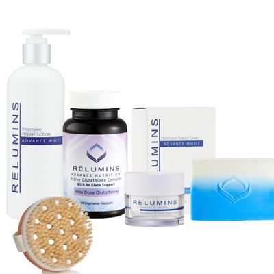 Relumins Advance White Skincare Gift Set for Women Pampering Birthday Gift for Mother, Sister, Girlfriend Exfoliate, Brighten & Hydrate Daily