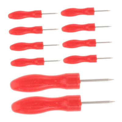 EXQUIMEUBLE 10pcs Ergonomic Handle Glue Bottle Piercing Needles Blocking Nozzles for Lash Glue Replacement Piercing Pins for Salons