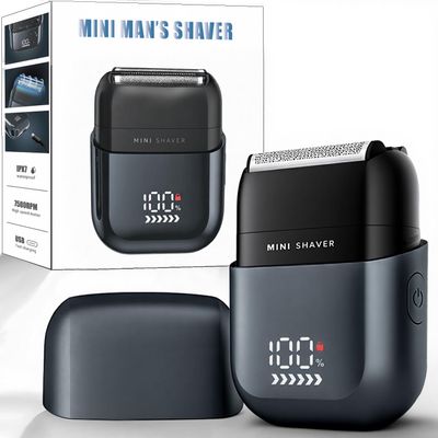 Electric Foil Shavers for Men: Portable Mini Electric Razor with 3 Blades LED Display Face Shaver with 2 Gears Adjustable IPX7 Waterproof for Travel & Home USB Type C