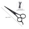 EPIGEIST Stainless Steel Beard Scissors Eyebrow Trimmers Hairdressing Scissors for Daily Grooming Easy to Use Black view 2