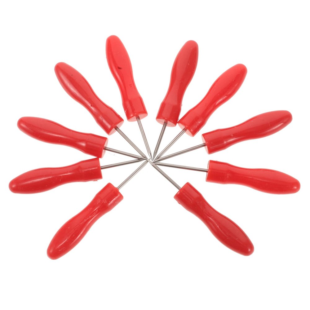 OUNONA 10pcs Eyelash Glue Bottle Piercing Needles Blocking Nozzle Pins for Lash Extension Stainless Steel Tips
